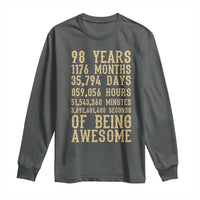 Vintage 98th Birthday Gift Long Sleeve Shirt 98 Years Of Being Awesome