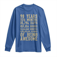 Vintage 98th Birthday Gift Long Sleeve Shirt 98 Years Of Being Awesome