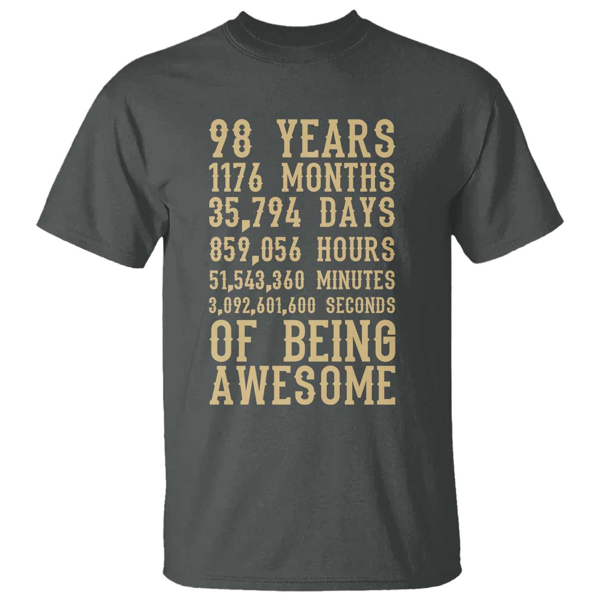 Vintage 98th Birthday Gift T Shirt 98 Years Of Being Awesome