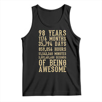 Vintage 98th Birthday Gift Tank Top 98 Years Of Being Awesome