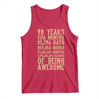 Vintage 98th Birthday Gift Tank Top 98 Years Of Being Awesome