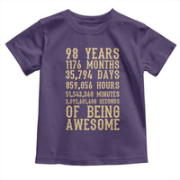 Vintage 98th Birthday Gift Toddler T Shirt 98 Years Of Being Awesome