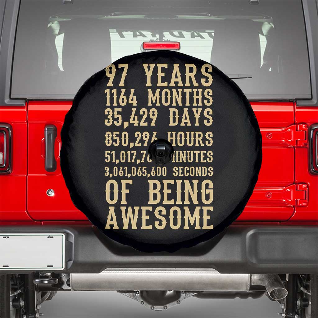 Vintage 97th Birthday Gift Spare Tire Cover 97 Years Of Being Awesome