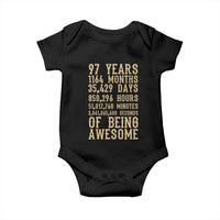 Vintage 97th Birthday Gift Baby Onesie 97 Years Of Being Awesome