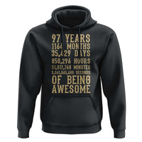 Vintage 97th Birthday Gift Hoodie 97 Years Of Being Awesome