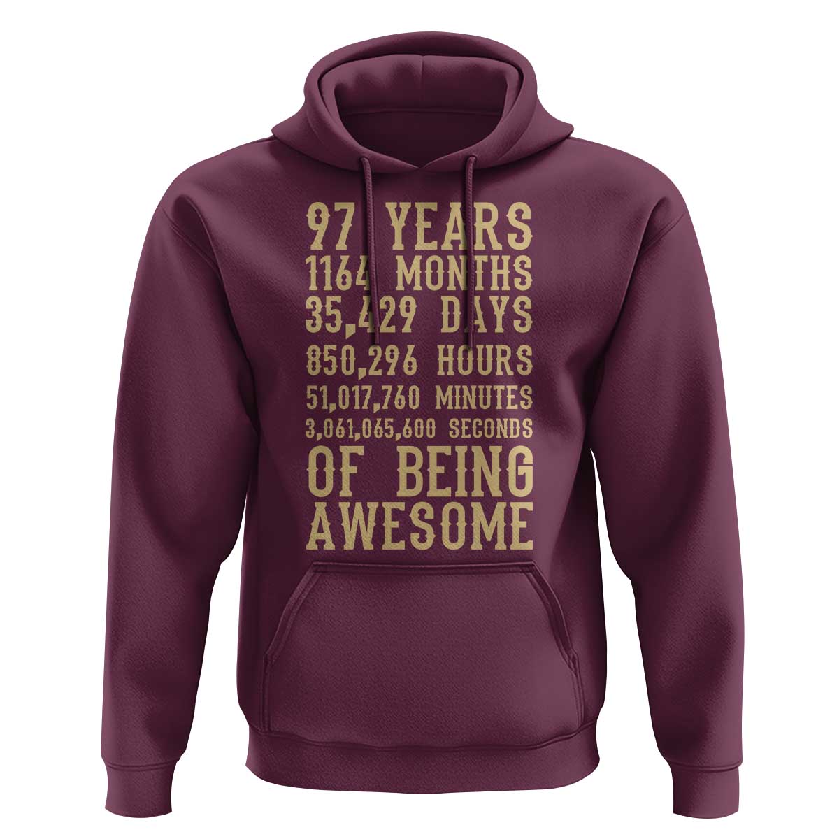 Vintage 97th Birthday Gift Hoodie 97 Years Of Being Awesome