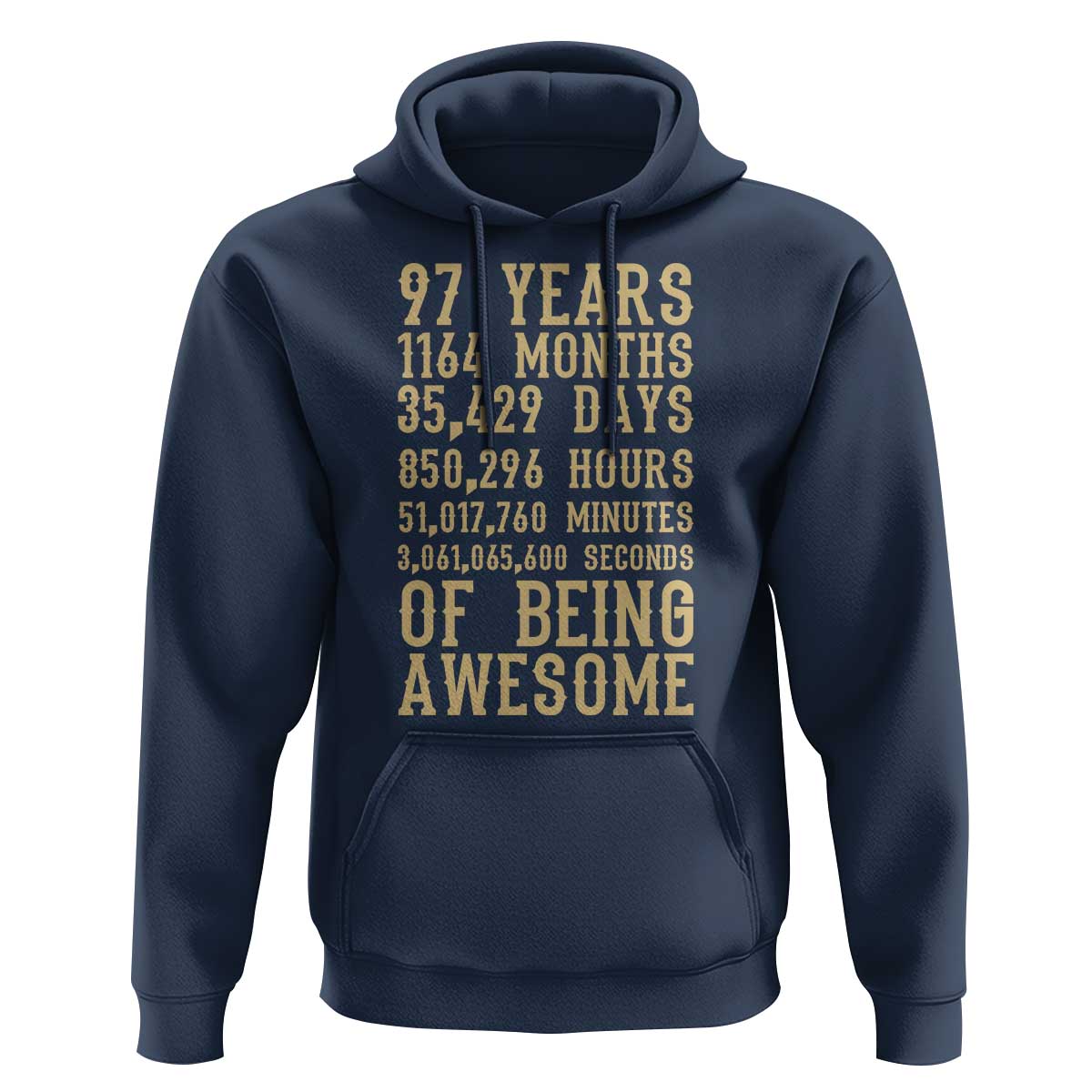 Vintage 97th Birthday Gift Hoodie 97 Years Of Being Awesome