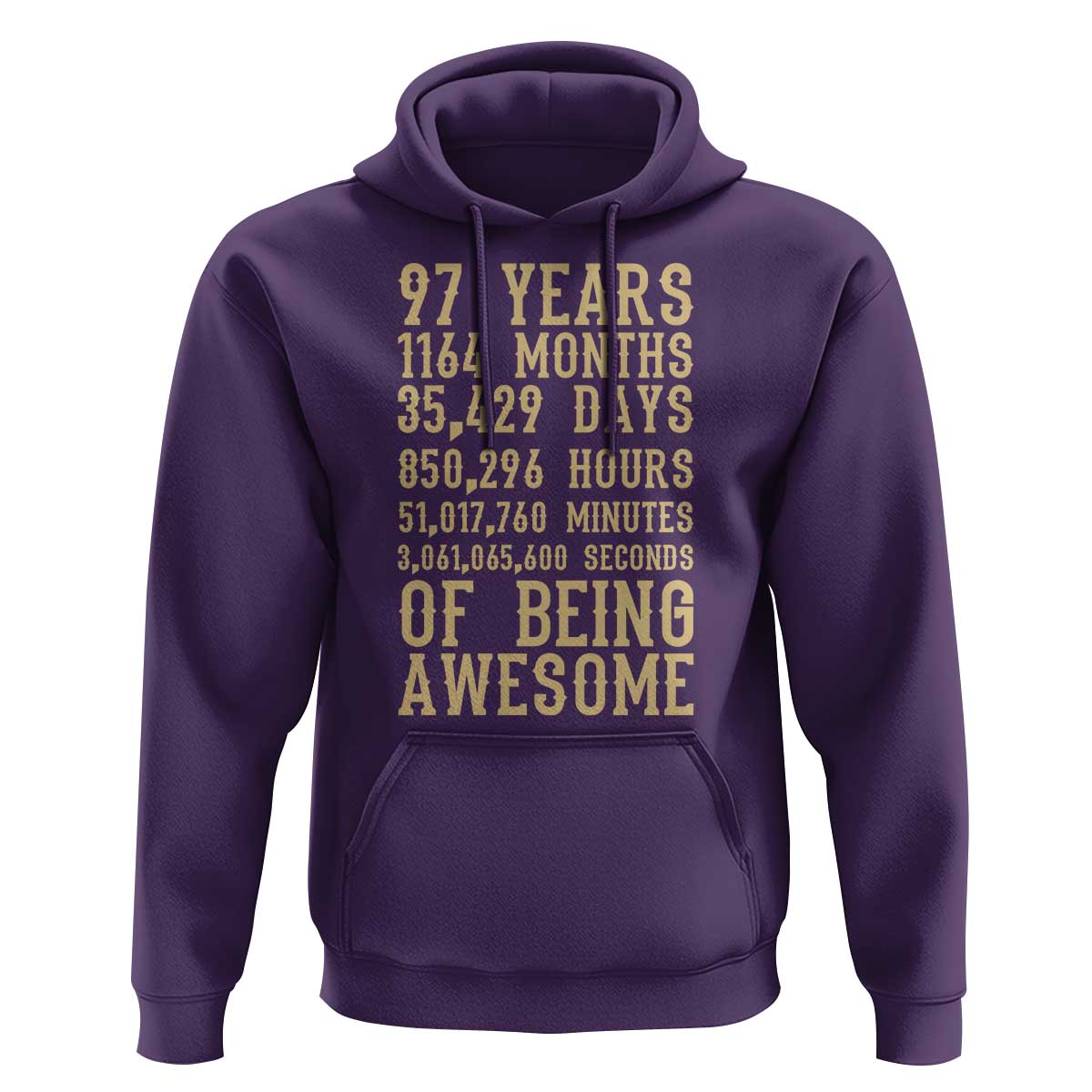 Vintage 97th Birthday Gift Hoodie 97 Years Of Being Awesome