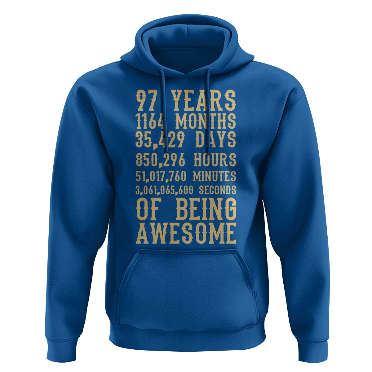 Vintage 97th Birthday Gift Hoodie 97 Years Of Being Awesome