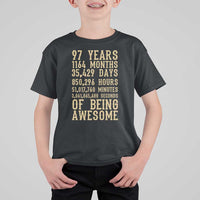Vintage 97th Birthday Gift T Shirt For Kid 97 Years Of Being Awesome