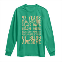 Vintage 97th Birthday Gift Long Sleeve Shirt 97 Years Of Being Awesome