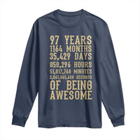 Vintage 97th Birthday Gift Long Sleeve Shirt 97 Years Of Being Awesome