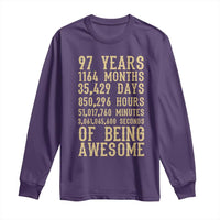 Vintage 97th Birthday Gift Long Sleeve Shirt 97 Years Of Being Awesome