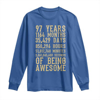 Vintage 97th Birthday Gift Long Sleeve Shirt 97 Years Of Being Awesome