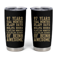 Vintage 97th Birthday Gift Tumbler Cup 97 Years Of Being Awesome