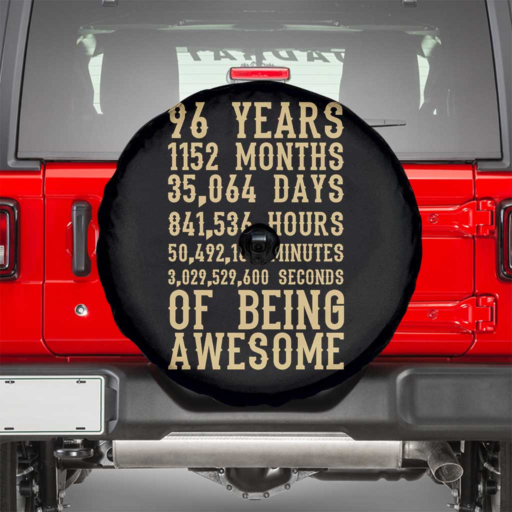 Vintage 96th Birthday Gift Spare Tire Cover 96 Years Of Being Awesome