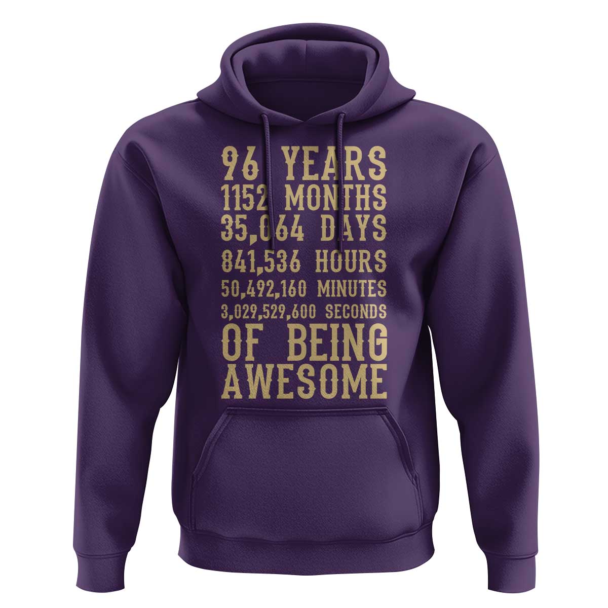 Vintage 96th Birthday Gift Hoodie 96 Years Of Being Awesome
