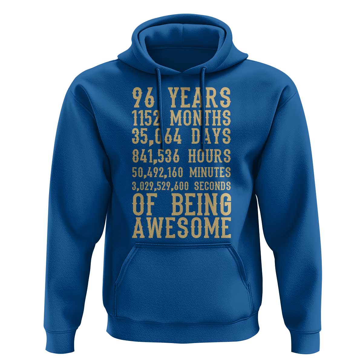 Vintage 96th Birthday Gift Hoodie 96 Years Of Being Awesome