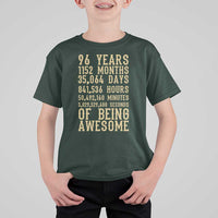 Vintage 96th Birthday Gift T Shirt For Kid 96 Years Of Being Awesome