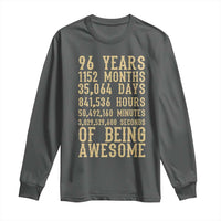 Vintage 96th Birthday Gift Long Sleeve Shirt 96 Years Of Being Awesome