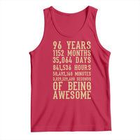 Vintage 96th Birthday Gift Tank Top 96 Years Of Being Awesome