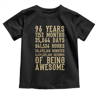 Vintage 96th Birthday Gift Toddler T Shirt 96 Years Of Being Awesome
