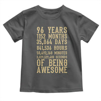 Vintage 96th Birthday Gift Toddler T Shirt 96 Years Of Being Awesome
