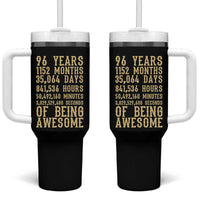 Vintage 96th Birthday Gift Tumbler With Handle 96 Years Of Being Awesome