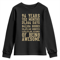 Vintage 96th Birthday Gift Youth Sweatshirt 96 Years Of Being Awesome