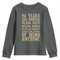 Vintage 96th Birthday Gift Youth Sweatshirt 96 Years Of Being Awesome