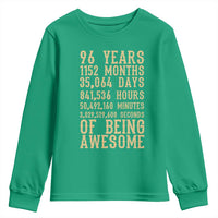 Vintage 96th Birthday Gift Youth Sweatshirt 96 Years Of Being Awesome
