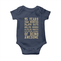 Vintage 95th Birthday Gift Baby Onesie 95 Years Of Being Awesome