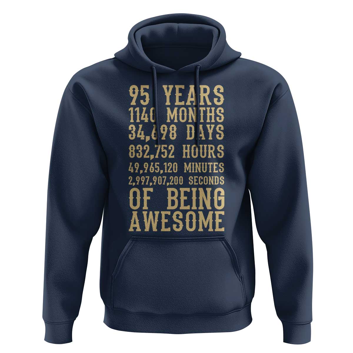 Vintage 95th Birthday Gift Hoodie 95 Years Of Being Awesome