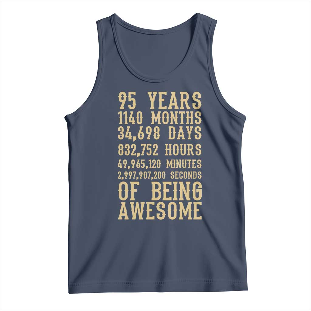 Vintage 95th Birthday Gift Tank Top 95 Years Of Being Awesome
