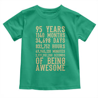 Vintage 95th Birthday Gift Toddler T Shirt 95 Years Of Being Awesome
