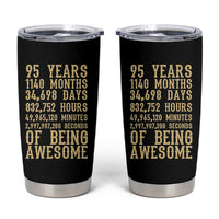 Vintage 95th Birthday Gift Tumbler Cup 95 Years Of Being Awesome