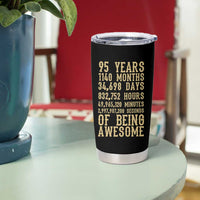 Vintage 95th Birthday Gift Tumbler Cup 95 Years Of Being Awesome