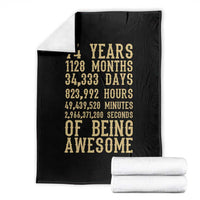 Vintage 94th Birthday Gift Throw Blanket 94 Years Of Being Awesome