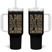Vintage 94th Birthday Gift Tumbler With Handle 94 Years Of Being Awesome