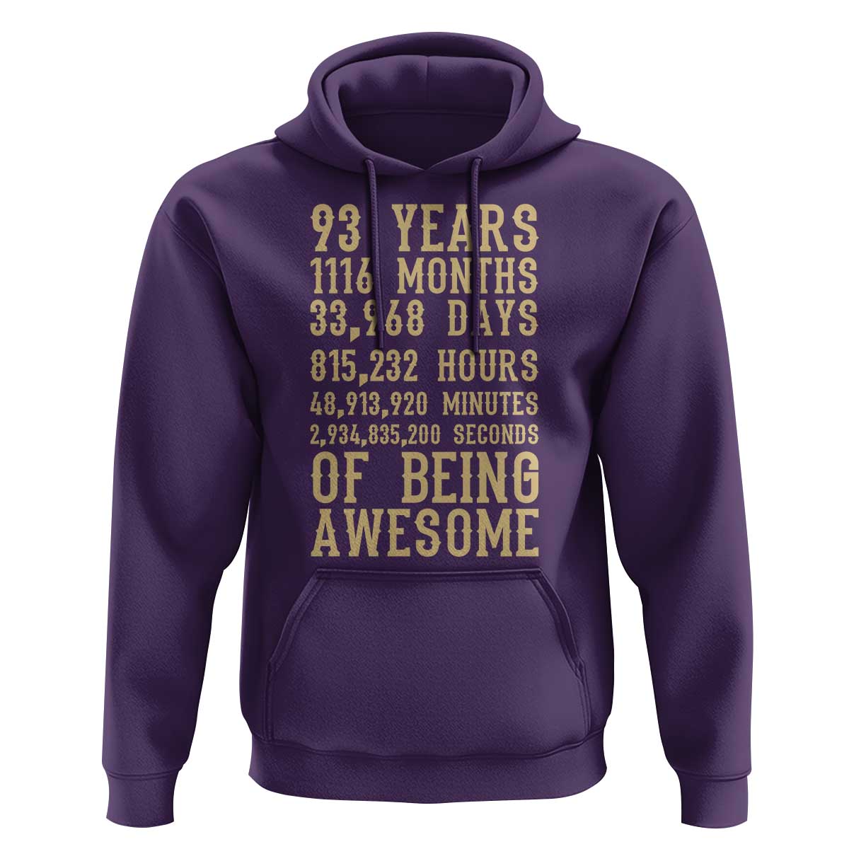 Vintage 93rd Birthday Gift Hoodie 93 Years Of Being Awesome