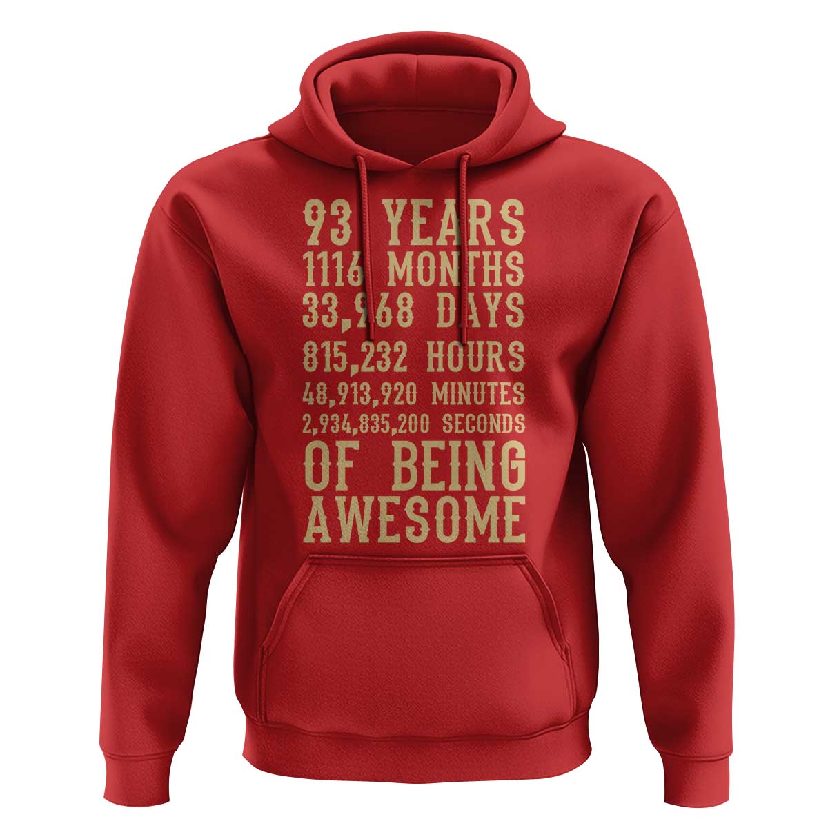 Vintage 93rd Birthday Gift Hoodie 93 Years Of Being Awesome