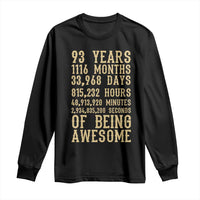 Vintage 93rd Birthday Gift Long Sleeve Shirt 93 Years Of Being Awesome