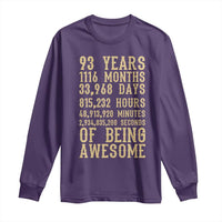 Vintage 93rd Birthday Gift Long Sleeve Shirt 93 Years Of Being Awesome