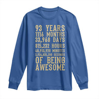 Vintage 93rd Birthday Gift Long Sleeve Shirt 93 Years Of Being Awesome