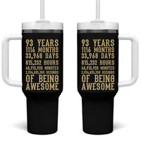 Vintage 93rd Birthday Gift Tumbler With Handle 93 Years Of Being Awesome