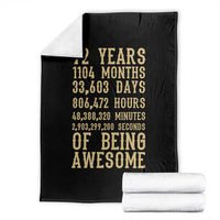 Vintage 92nd Birthday Gift Throw Blanket 92 Years Of Being Awesome