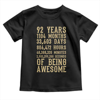 Vintage 92nd Birthday Gift Toddler T Shirt 92 Years Of Being Awesome