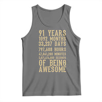 Vintage 91st Birthday Gift Tank Top 91 Years Of Being Awesome