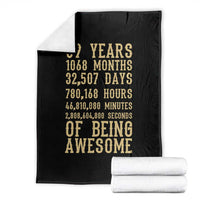 Vintage 89th Birthday Gift Throw Blanket 89 Years Of Being Awesome