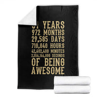 Vintage 81st Birthday Gift Throw Blanket 81 Years Of Being Awesome